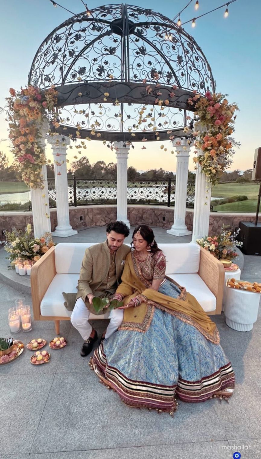 Wedding: Sangeet — Marigold mandap | House of Styling